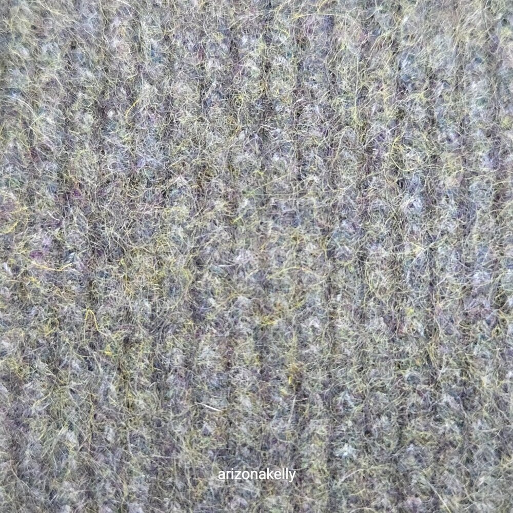 {{{Thick}}} Cashmere Wrap Birdseye Knit Green/Grey Symphony - Picture 6 of 16